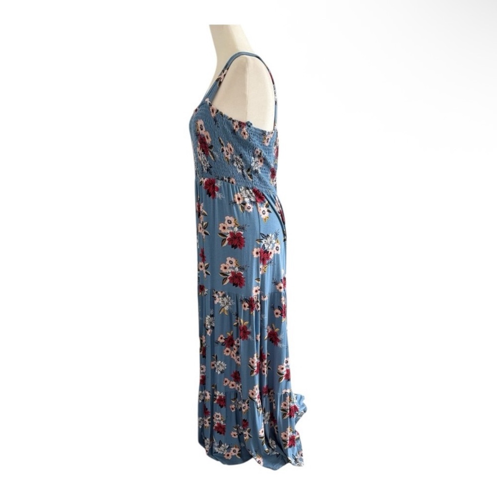 LOFT Blue Floral Maxi Dress - Picture 3 of 6